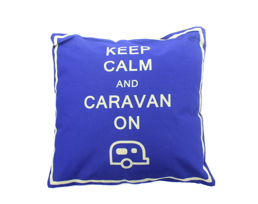 Keep Calm & Caravan On Scatter Cushion 40x40cm