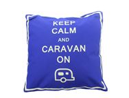 Keep Calm & Caravan On Scatter Cushion 40x40cm