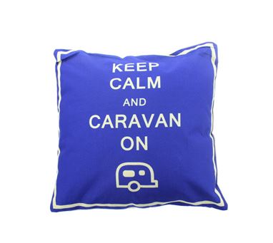 Keep Calm & Caravan On Scatter Cushion 400x400mm