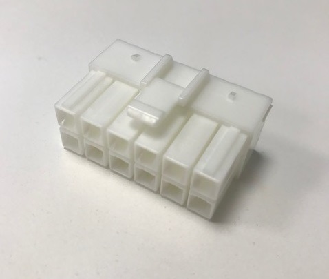 White 12 Way Harness Connector Male
