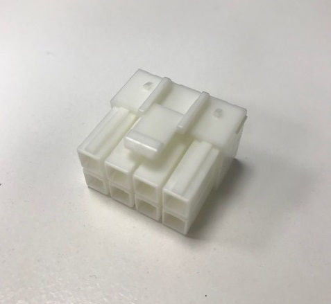 White 8 Way Harness Connector Male