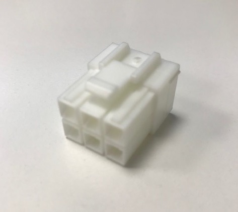 White 6 Way Harness Connector Male