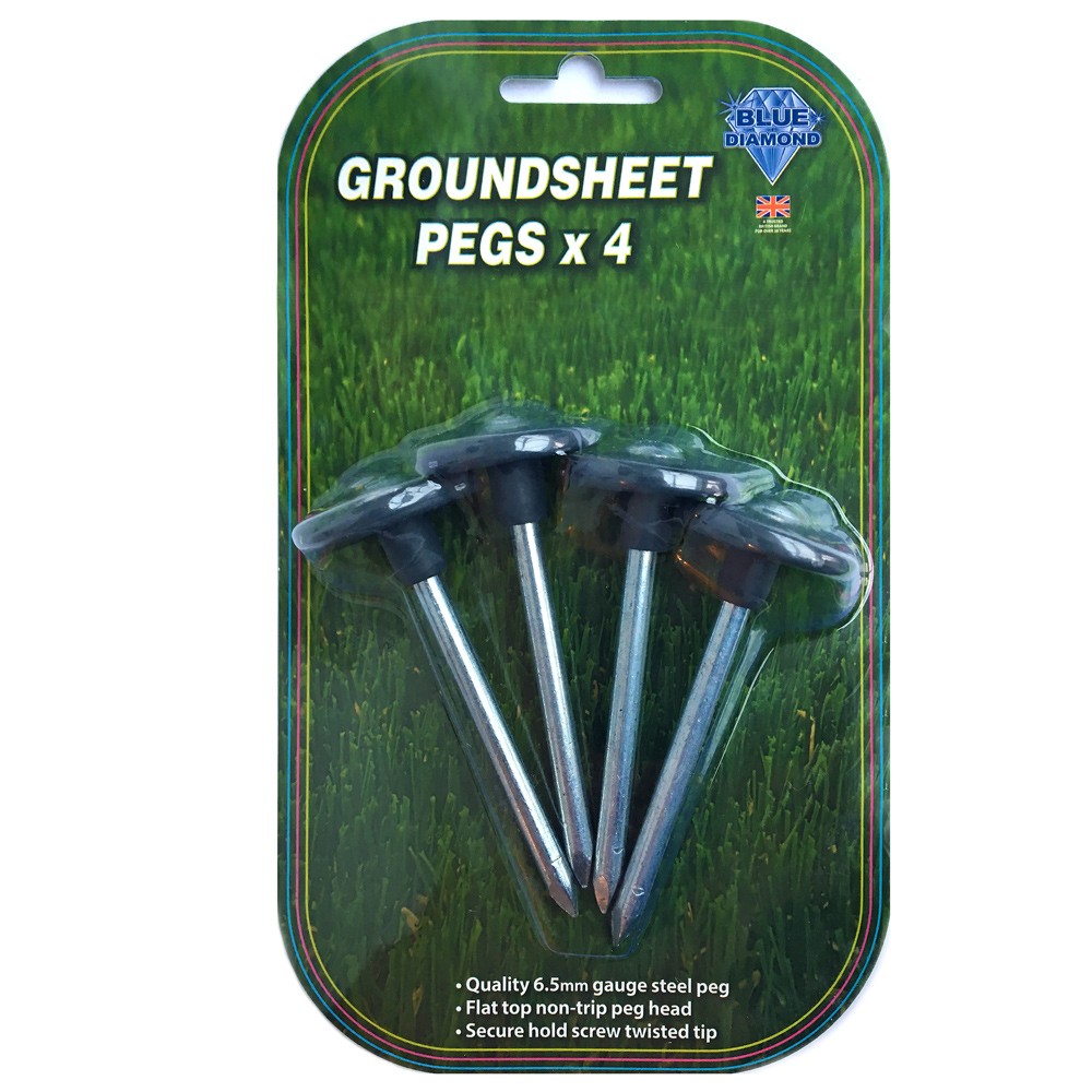 Metal Groundsheet Pegs x 4