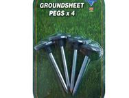 Metal Groundsheet Pegs x 4