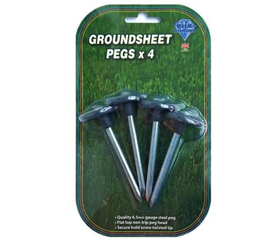 Metal Groundsheet Pegs x 4