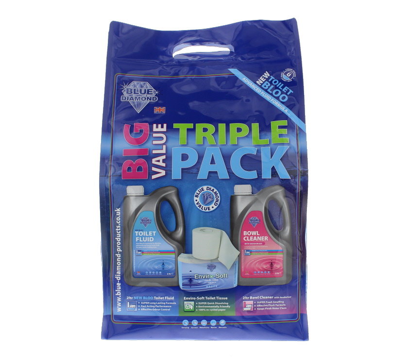 2L Big Value Triple Pack - Toilet Roll & Chemicals