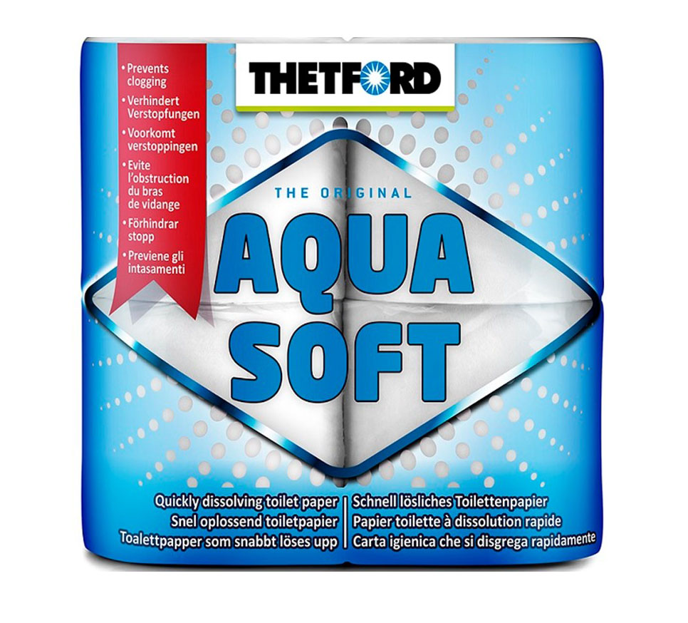 Thetford Aqua Soft Toilet Paper x4 Rolls