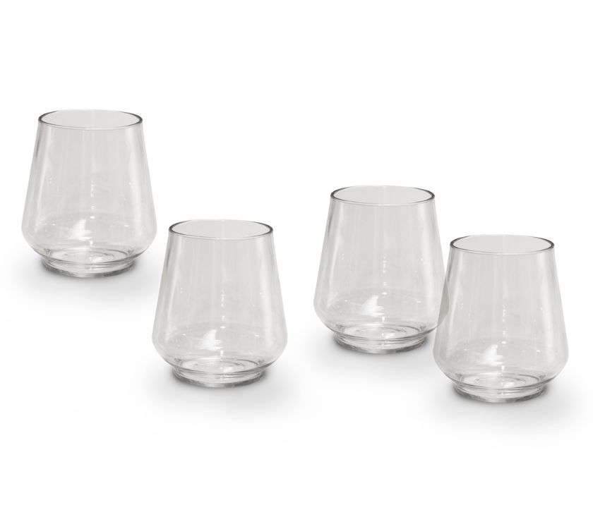 Omada Pangea Shatterproof Clear Water Glasses Set of 4