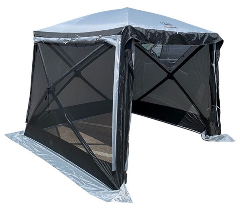 Read more about Quest Screen House 4 Pro Pop Up Gazebo - Grey product image