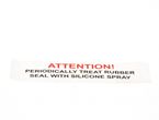 Silicone Rubber Spray Label