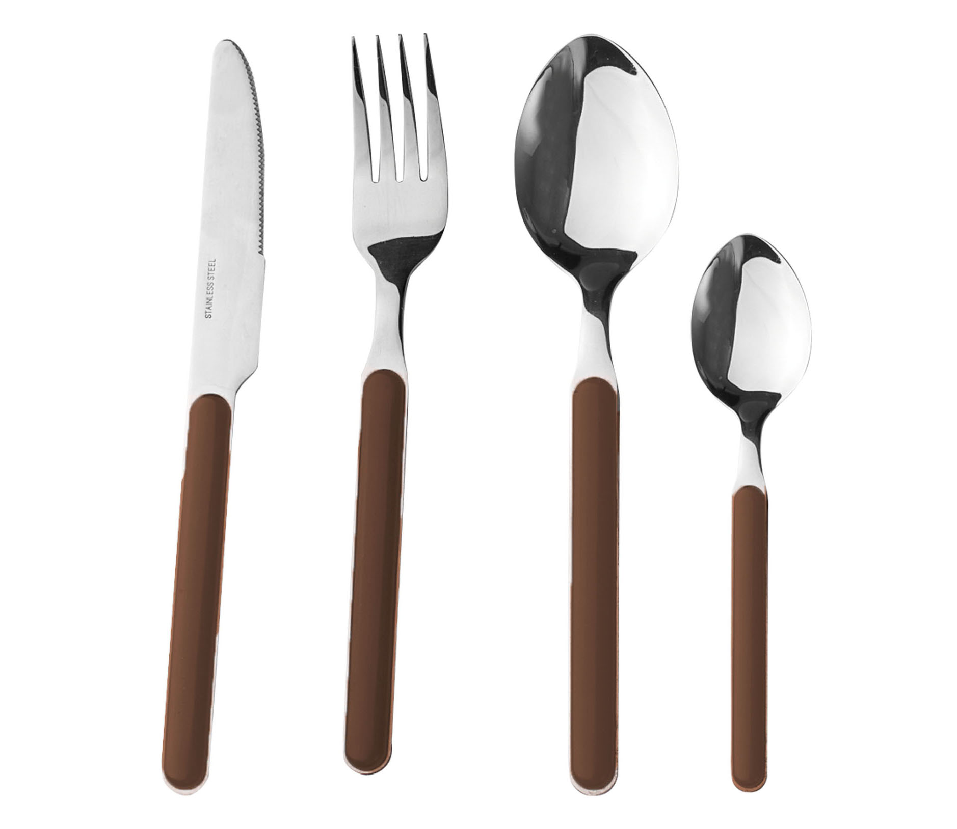 Brunner Delice 16pc Camping Cutlery Set Brown