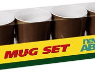 Brunner 4x Mug Set - Chocolate Brown ABS for Caravans and Motorhomes