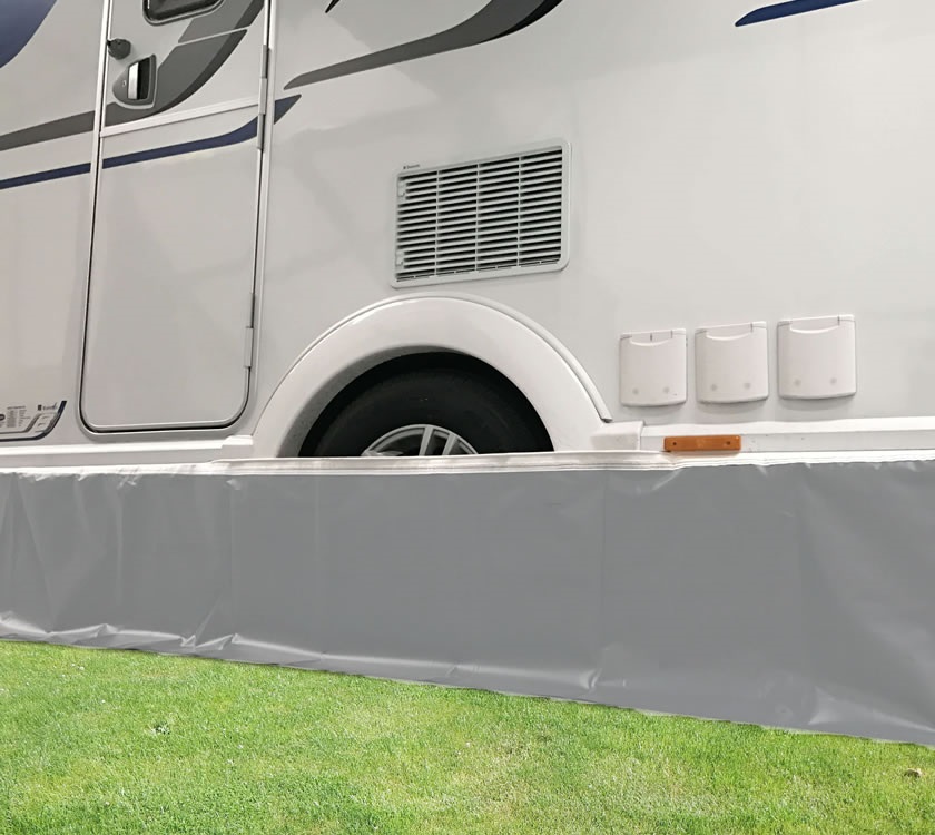 Vanilla Leisure 5m Caravan and Motorhome Awning Draught Skirt With Eyelets 5m Wide x 70cm 2ft 3In Drop 