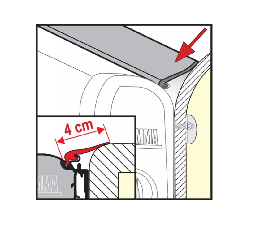 Fiamma Awning Rain Guard M per mtr