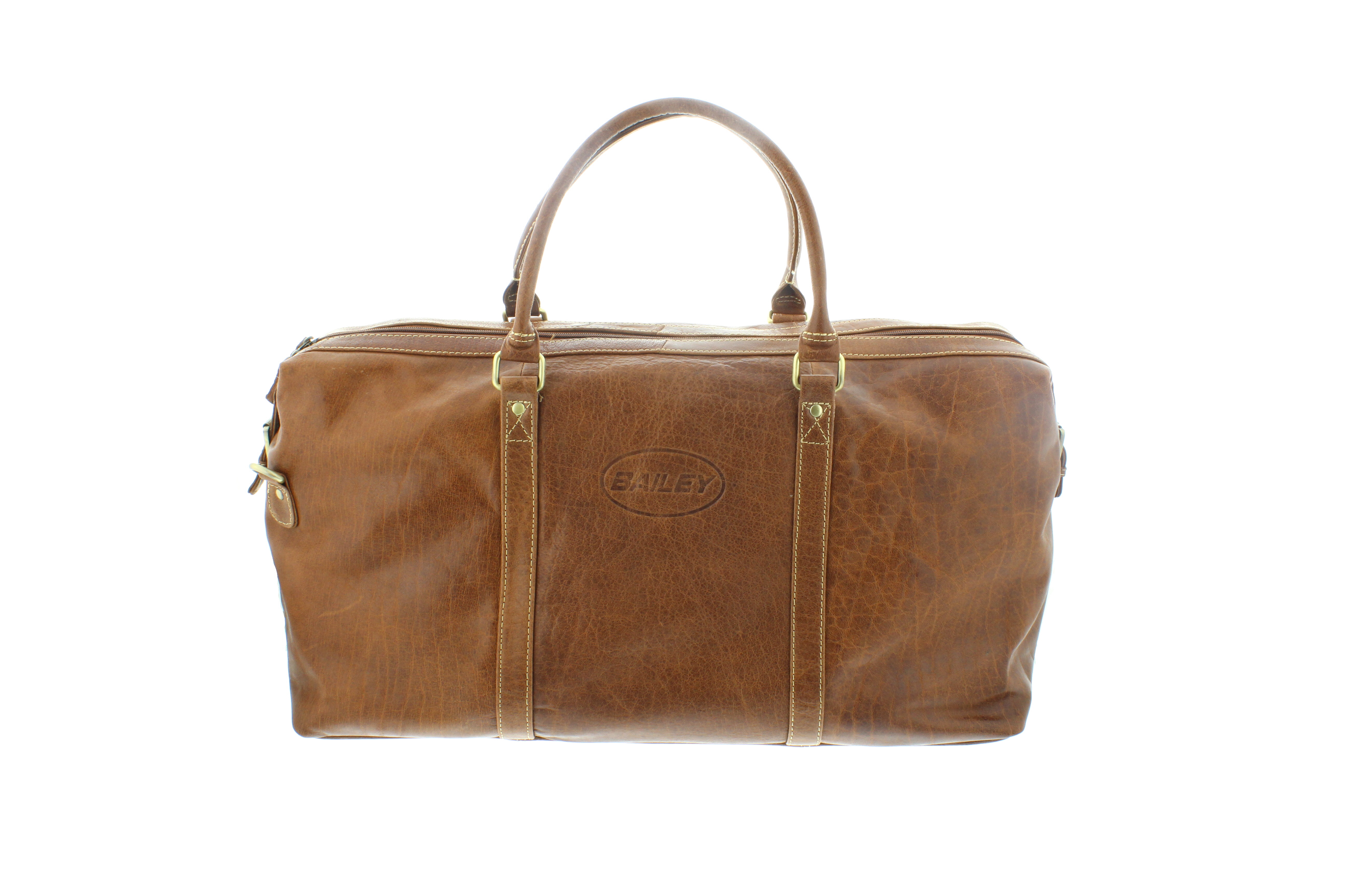 Bailey Monogrammed Leather Holdall