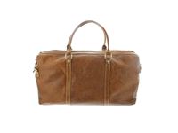 Bailey Monogrammed Leather Holdall Weekend Bag