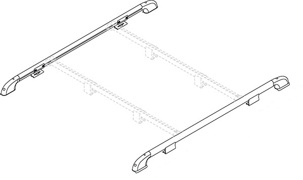 Fiamma Motorhome Roof Rail (Pair)