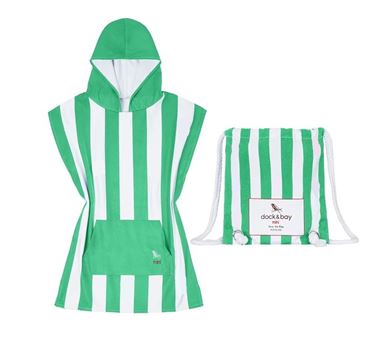 Dock & Bay Poncho Towel for Children - Green - Small