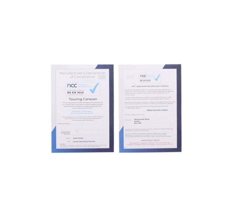 NCC Touring Caravan Certificate (for Max Upgrade)