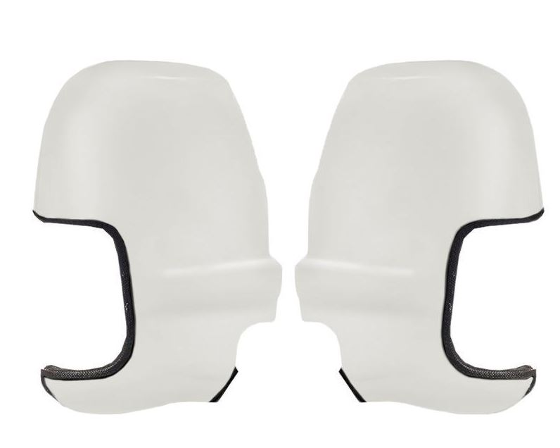 Premium Short Arm Motorhome Mirror Protectors - Ford Transit - White
