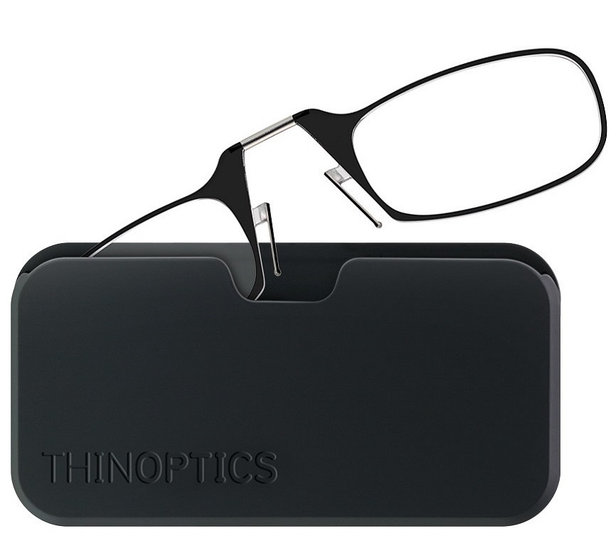 ThinOPTICS Reading Glasses Jet Black +1.0