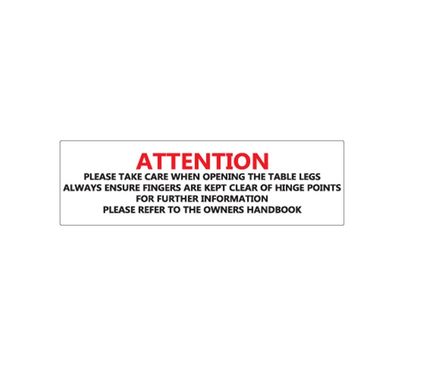 Read more about Attention Please Take Care - Table Decal product image