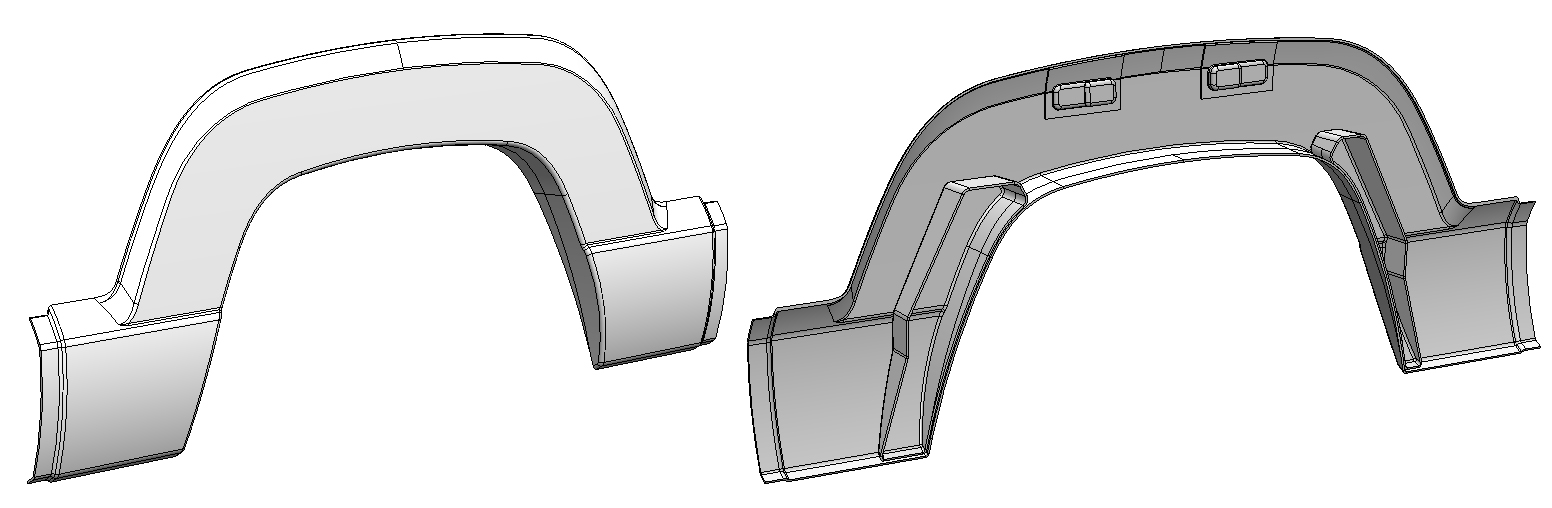 Autograph II O/S Wheel Arch Moulding (Assembled)