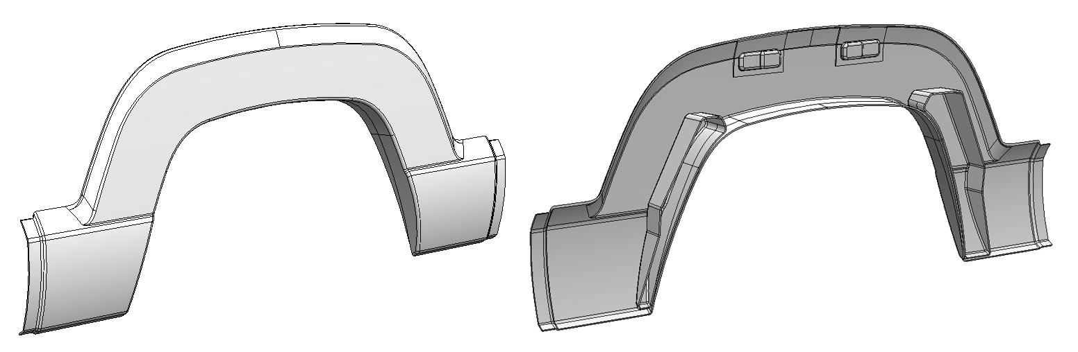 Autograph II N/S Wheel Arch Moulding (Assembled)