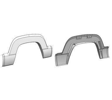 Autograph II N/S Wheel Arch Moulding (Assembled)