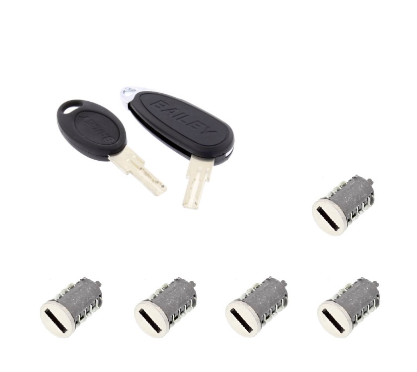 FAWO 5 Lock Set (5x FW Barrel & 1x Pair FW Keys)