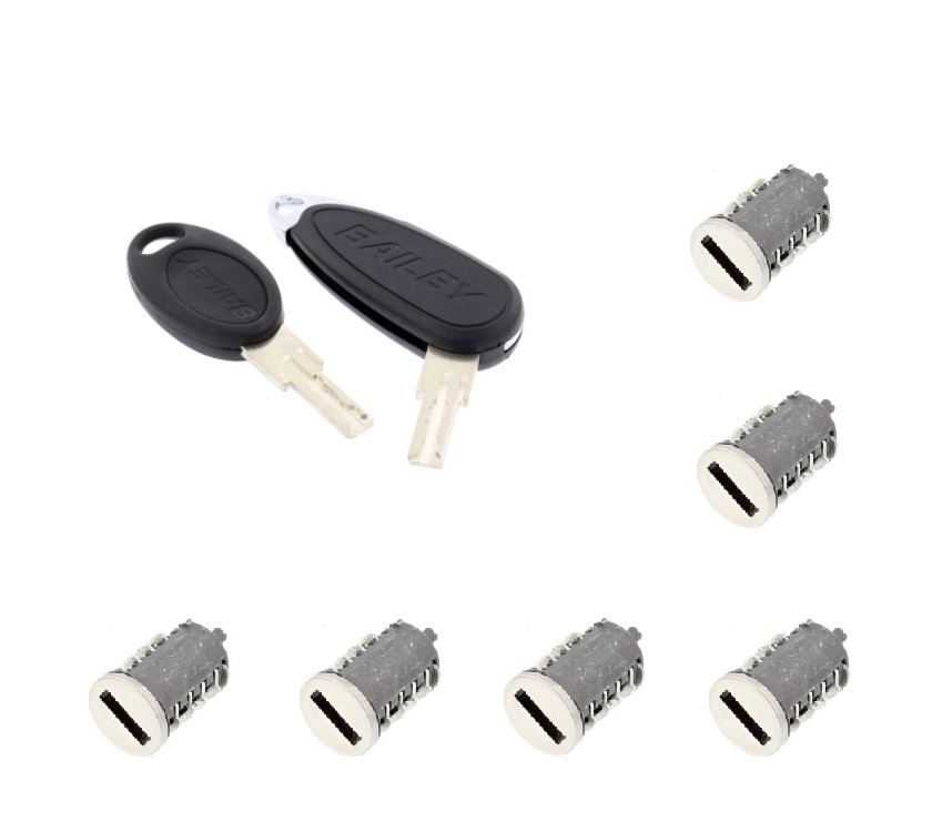FAWO 6 Lock Set (6x FW Barrel & 1x Pair FW Keys)