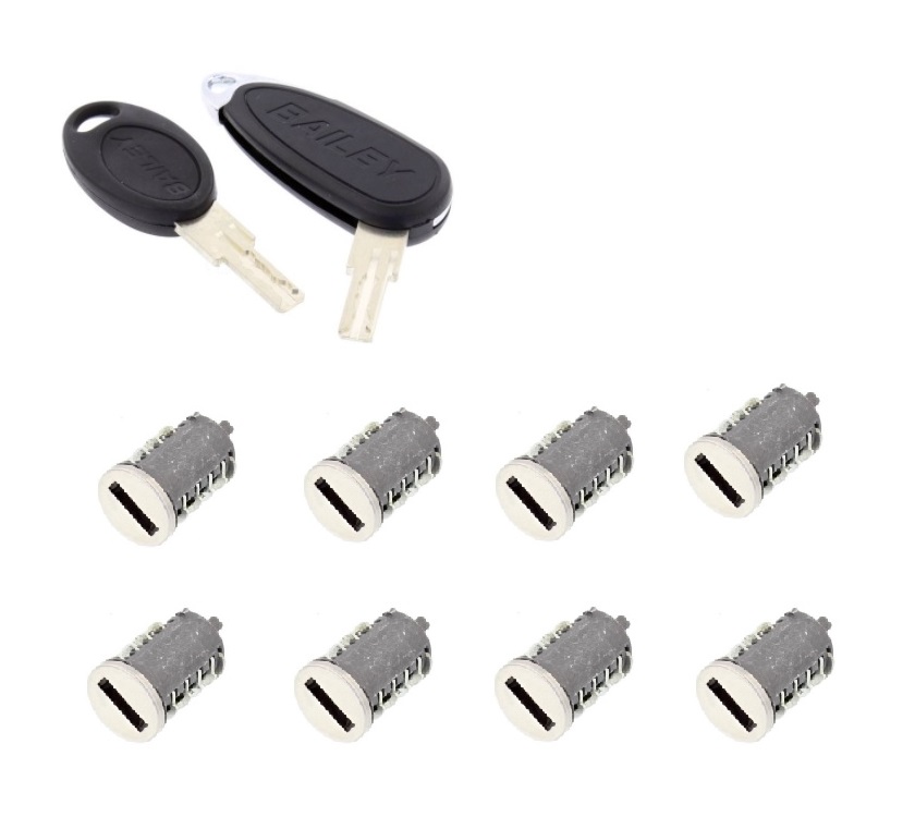 FAWO 8 Lock Set (8x FW Barrel & 1x Pair FW Keys)