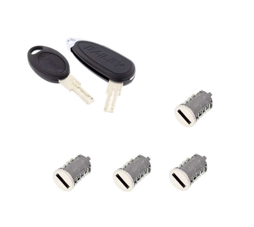 FAWO 4 Lock Set (4x FW Barrel & 1x Pair FW Keys)