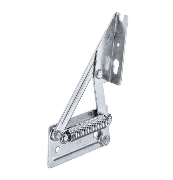 Bench Top Hinge w/Spring 12kg (Pair) Blue Zinc Gal