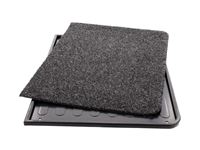 Black Safety Tray and Plain Door Mat (Oblong)