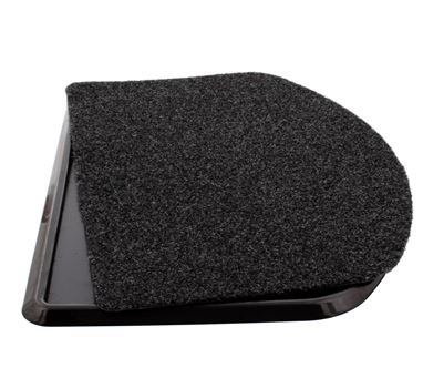 Black Curved Safety Tray & Plain Mat