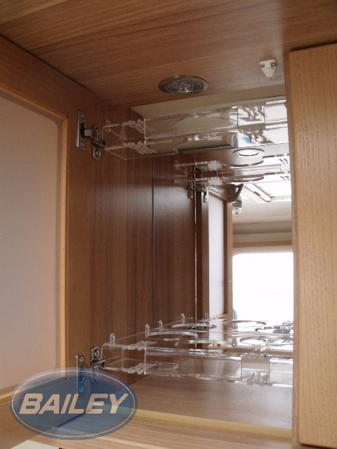 Cocktail Cabinet Mirror with Plastic Holders