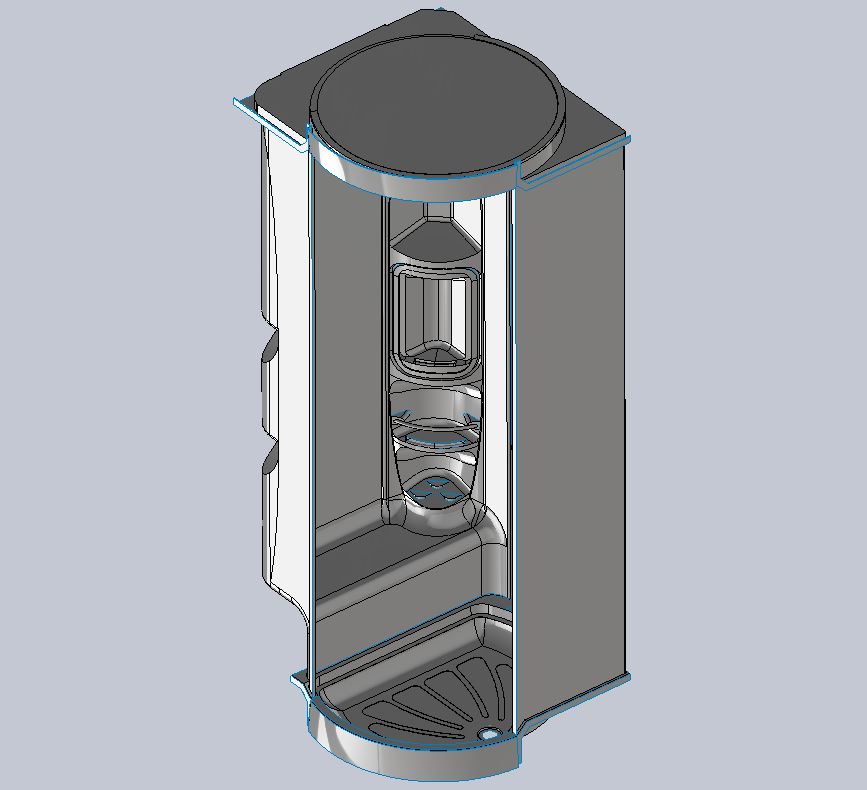 UN3 MK4 700 L/H W/BOX Curved Shower Cubicle