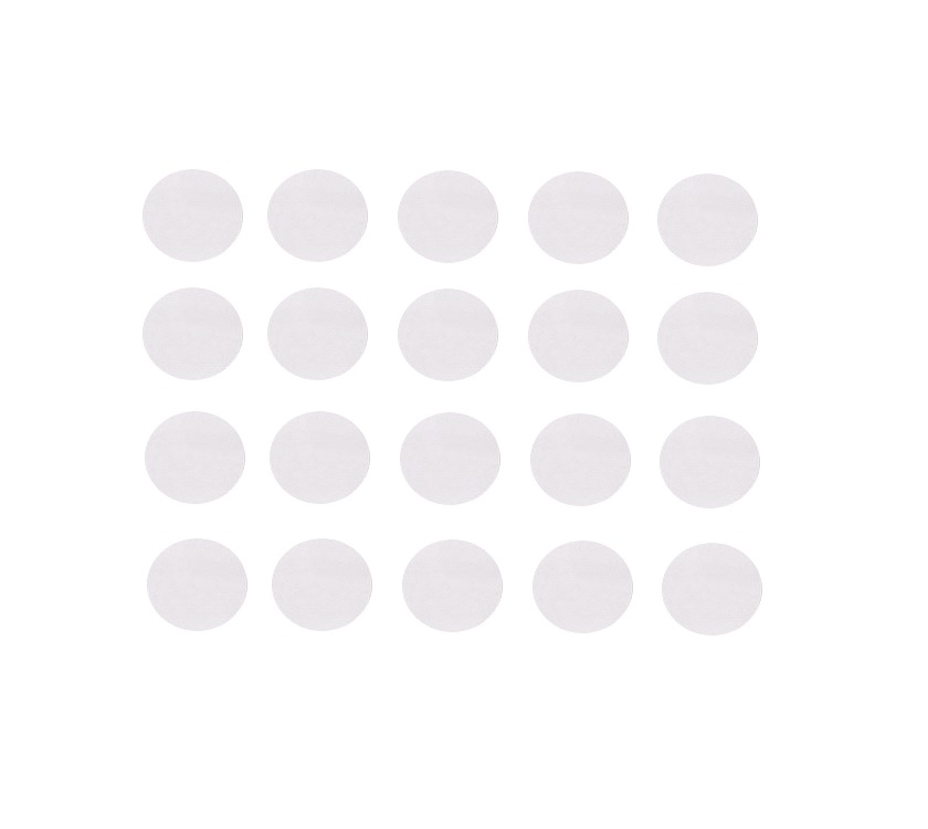 20x White Self Adhesive Screw Cover 19mm 