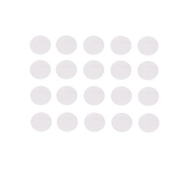 White Self Adhesive Screw Cover 19mm x20