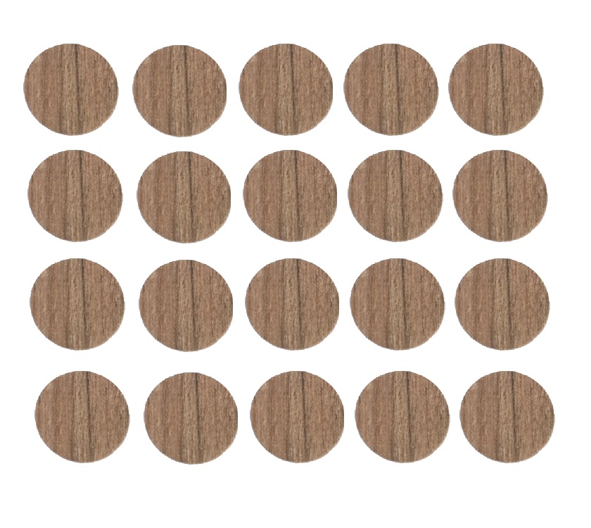 20x Nabucco Cherry (Light Oak) Self Adhesive Screw Cover 19mm 