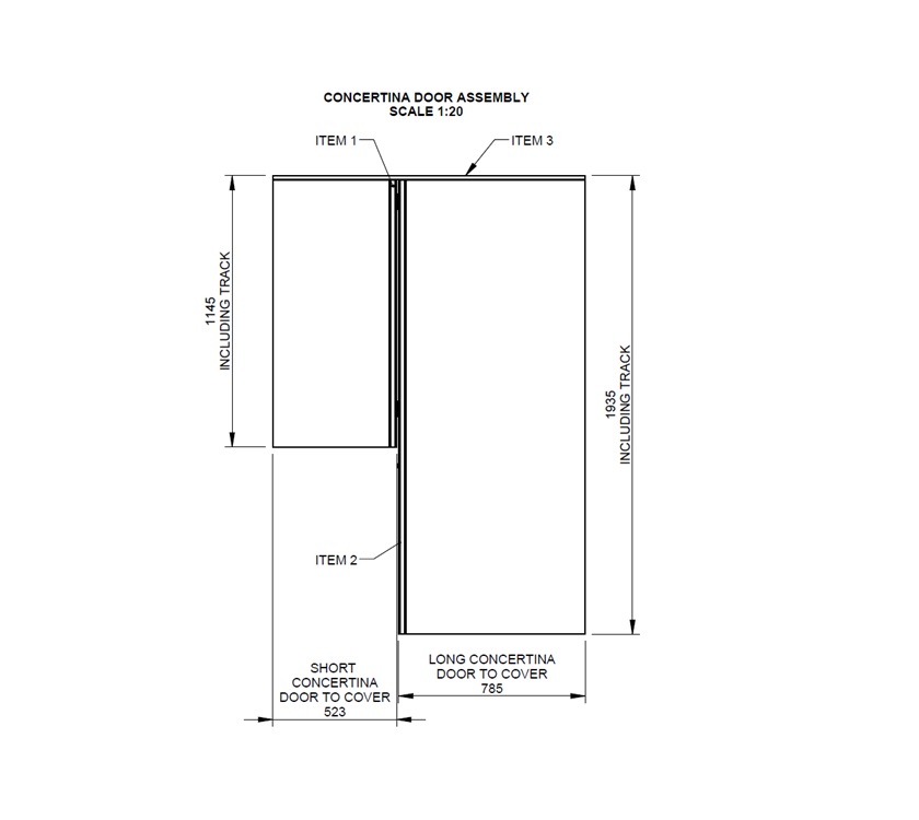 Pursuit II 560-5 Concertina Door & Track