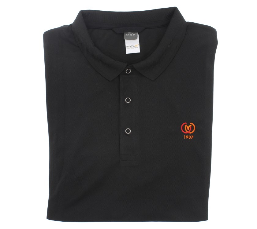 CaMC Regatta Stud Coolweave Polo Shirt Black S