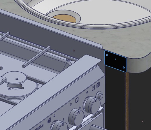 ADR 60-2 75-4DL Worktop Heat Shield Retrofit Kit