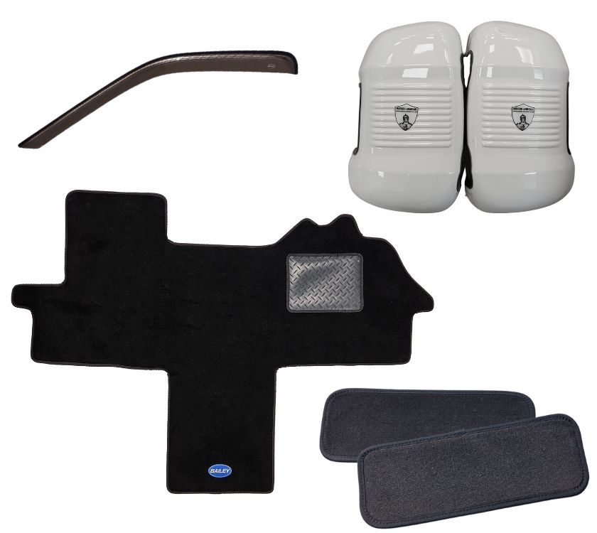 Read more about Bailey Autograph Motorhome Cab Protection Pack - T Shape Cab Carpet, White Wingmirrors product image