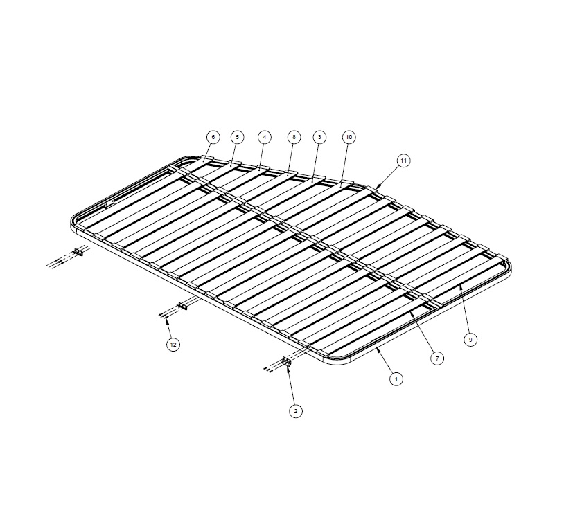 Read more about AH2 75-2 & 75-4 Fixed Bed Frame & Slat Assembly product image