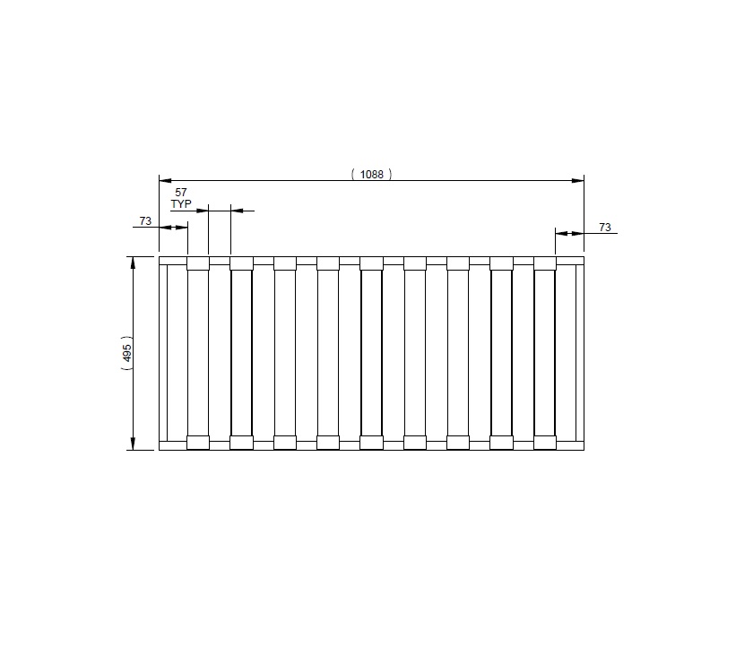 AH2 79-6 N/S Front Seat Base Slat Assembly