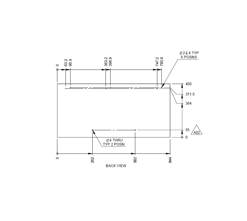 Read more about PX1 Fixed Bed Locker Door 844x400x15mm product image