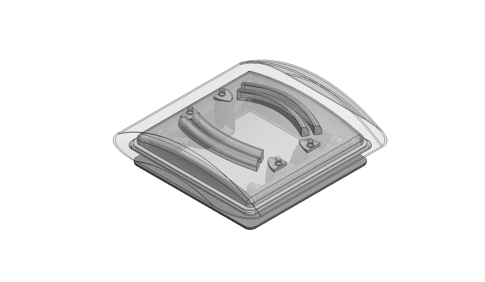 280x280 VisionVent Roof Light w/ Blind & Fly Net