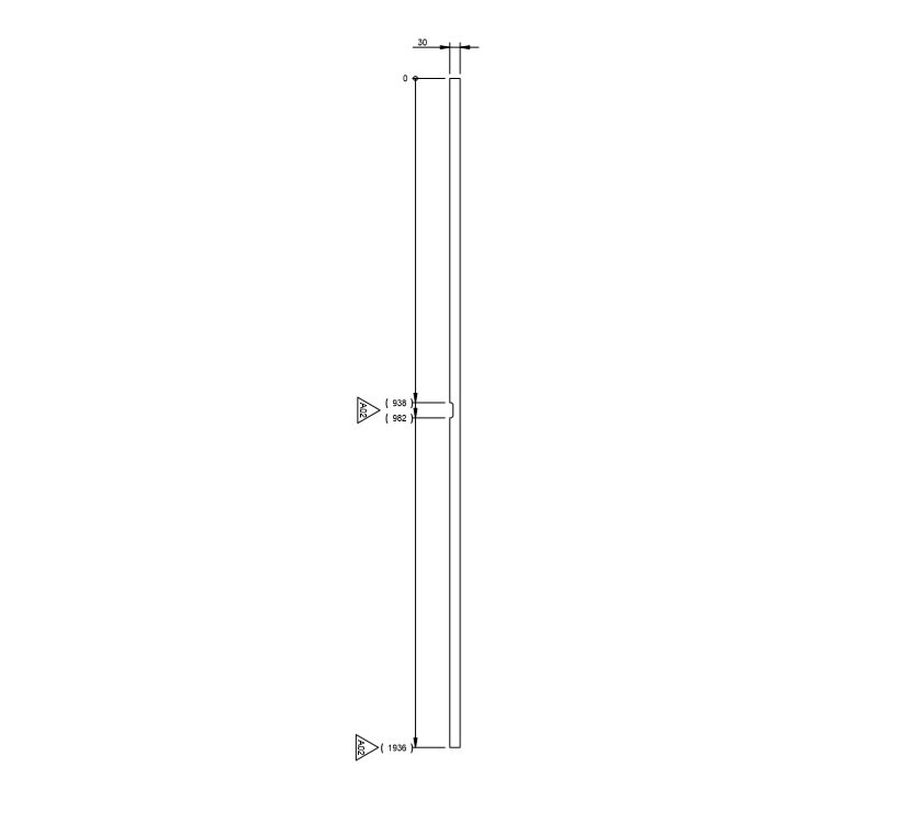 Read more about PX1 640 760 PS6 Messina Mid Washroom Door Post product image